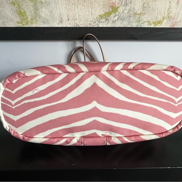 Coach Devon Pink and Cream Zebra Tote 2013 - Picture 9 of 15